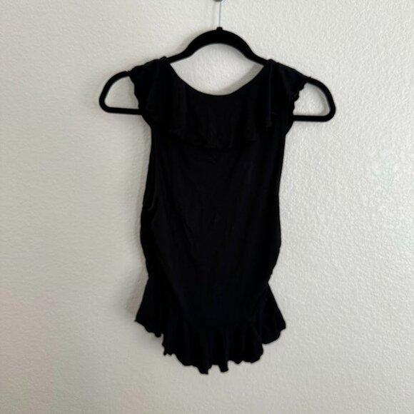 Free People Ruffle Me Away Tank in Black - Picture 7 of 7